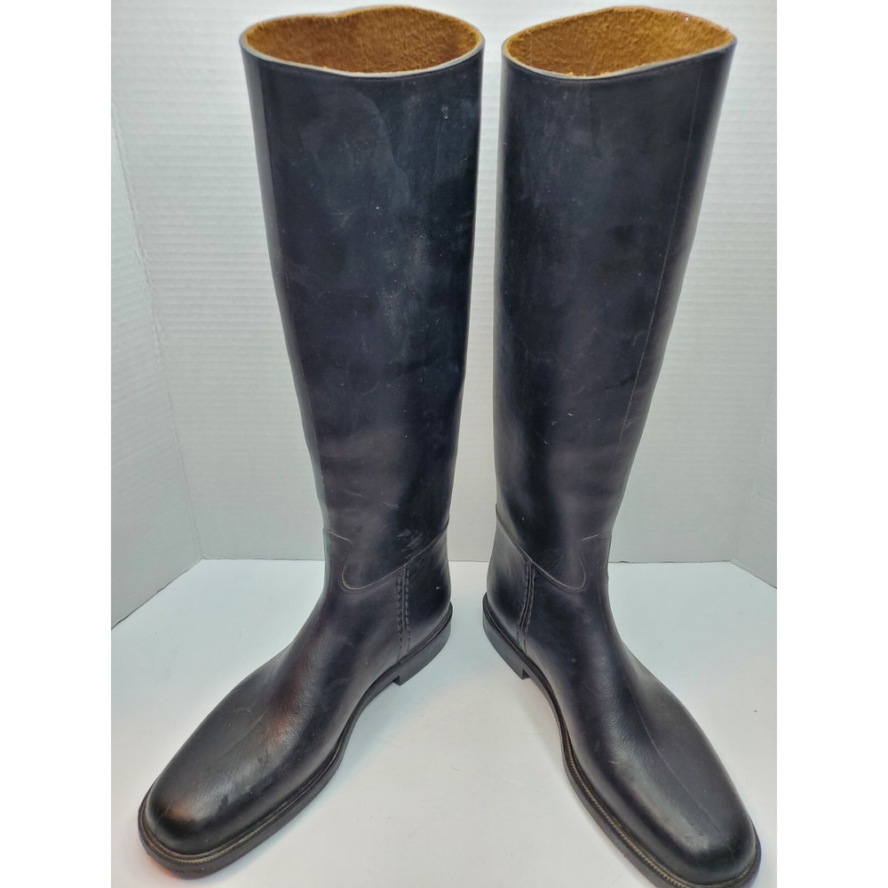 ROMIKA TALL BLACK RUBBER Boots CLOTH LINED Equestrian RIDING BOOTS Womens US‎ 6 - Picture 6 of 14
